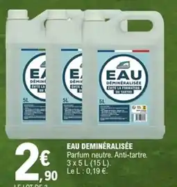 E.Leclerc Eau deminéralisée offre