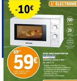 E.Leclerc SEVERIN Micro-ondes monofonction offre
