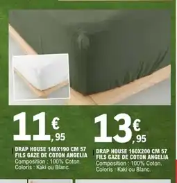 E.Leclerc Drap house 57 fils gaze de coton angelia offre