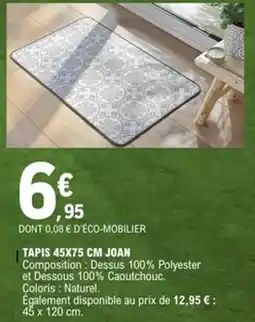 E.Leclerc Tapis joan offre