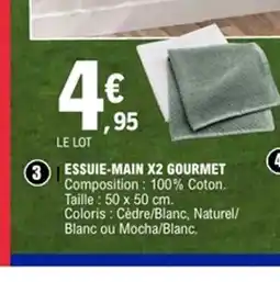 E.Leclerc 3 essuie-main x2 gourmet offre