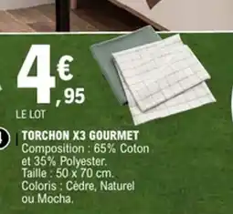E.Leclerc Torchon x3 gourmet offre