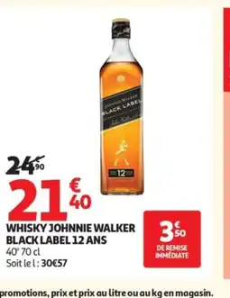 Auchan Whisky johnnie walker black label 12 ans offre