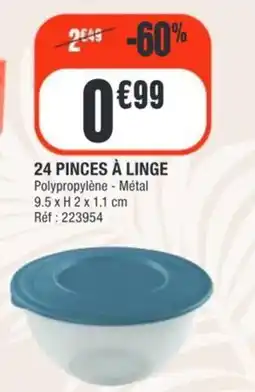 La Foir'Fouille 24 PINCES À LINGE offre
