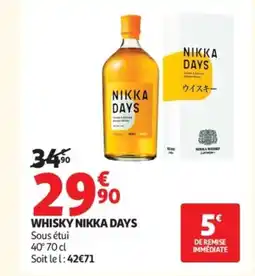 Auchan NIKKA DAYS Whisky offre