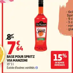 Auchan VIA MANZONI 15° Base pour spritz offre