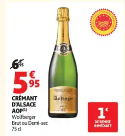 Auchan WOLFBERGER Crémant d'alsace aop offre