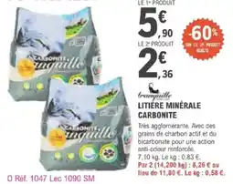 E.Leclerc Jardi LITIÈRE MINÉRALE CARBONITE offre