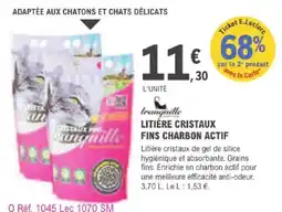 E.Leclerc Jardi LITIÈRE CRISTAUX FINS CHARBON ACTIF offre