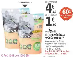 E.Leclerc Jardi LITIÈRE VÉGÉTALE VÉGÉCOMPOST offre