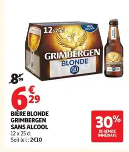 Auchan GRIMBERGEN Bière blonde sans alcool offre