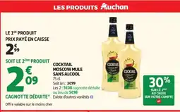 Auchan Cocktail moscow mule sans alcool offre