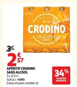 Auchan CRODINO Apéritif sans alcool offre