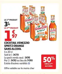 Auchan VENEZZIO Cocktail spritz orange sans alcool offre
