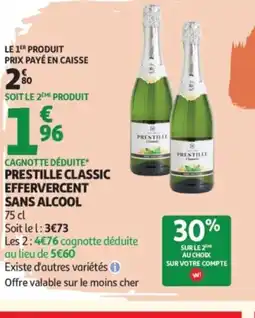 Auchan PRESTILLE Classic effervercent sans alcool offre