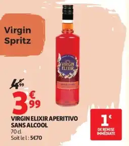 Auchan VIRGIN ELIXIR Aperitivo sans alcool offre