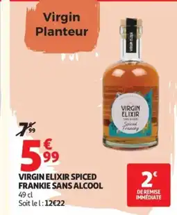 Auchan VIRGIN ELIXIR Spiced frankie sans alcool offre