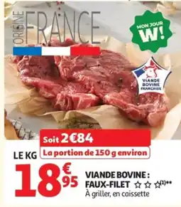 Auchan Viande bovine: faux-filet offre
