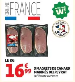 Auchan DELPEYRAT 3 magrets de canard marinés offre