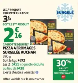 Auchan AUCHAN Pizza 4 fromages surgelée offre