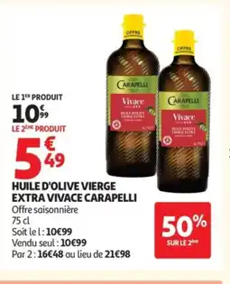 Auchan CARAPELLI Huile d'olive vierge extra vivace offre