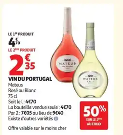 Auchan MATEUS Vin du portugal offre