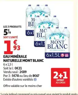 Auchan MONT BLANC Eau minérale naturelle offre