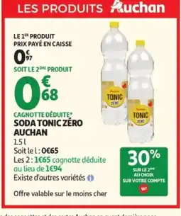 Auchan AUCHAN Soda tonic zero offre