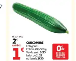 Auchan Concombre offre