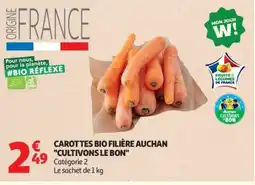 Auchan Carottes bio filière auchan cultivons le bon offre