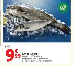 Auchan Bar ou maigre offre