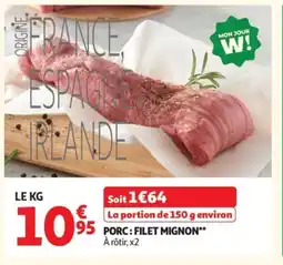 Auchan Porc: filet mignon offre