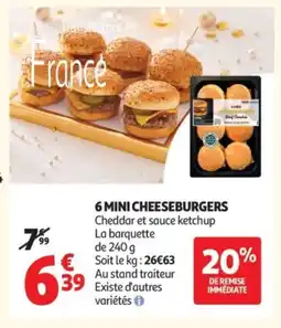 Auchan 6 mini cheeseburgers offre