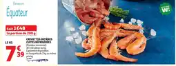 Auchan Crevettes entières cuites réfrigérées offre
