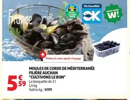 Auchan Moules de corde de méditerranée filière auchan cultivons le bon offre