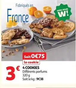 Auchan 4 cookies offre