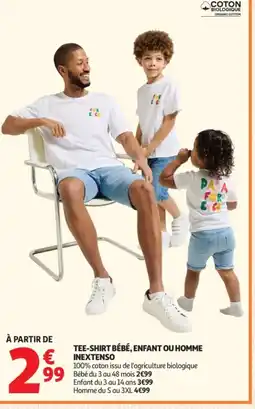 Auchan INEXTENSO Tee-shirt bébé, enfant ou homme offre