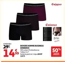 Auchan EMINENCE Boxers homme business offre