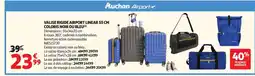 Auchan Valise rigide airport linear coloris noir ou bleu offre
