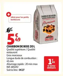 Auchan Charbon de bois offre