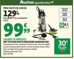 Auchan GARDENSTAR Nettoyeur haute pression offre