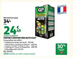 Auchan Coffret d'entretien auto gs27 offre
