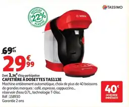 Auchan TASSIMO Cafetière à dosettes tas113e offre