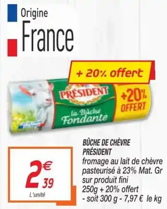 Netto Bûche de chèvre offre