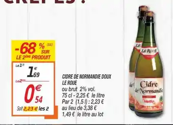 Netto Cidre de Normandie Doux Le Roue offre