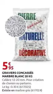 Rural Master Graviers concassés marbre blanc offre