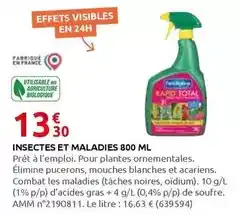 Rural Master Rapid - insectes et maladies 800 ml offre