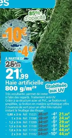 Provence Outillage Haie artificielle offre