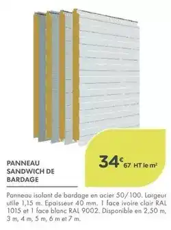 Point Vert Panneau sandwich de bardage offre