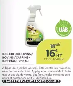 Point Vert Insetifuge ovins/ bovins/caprins-insecan - 750 ml offre